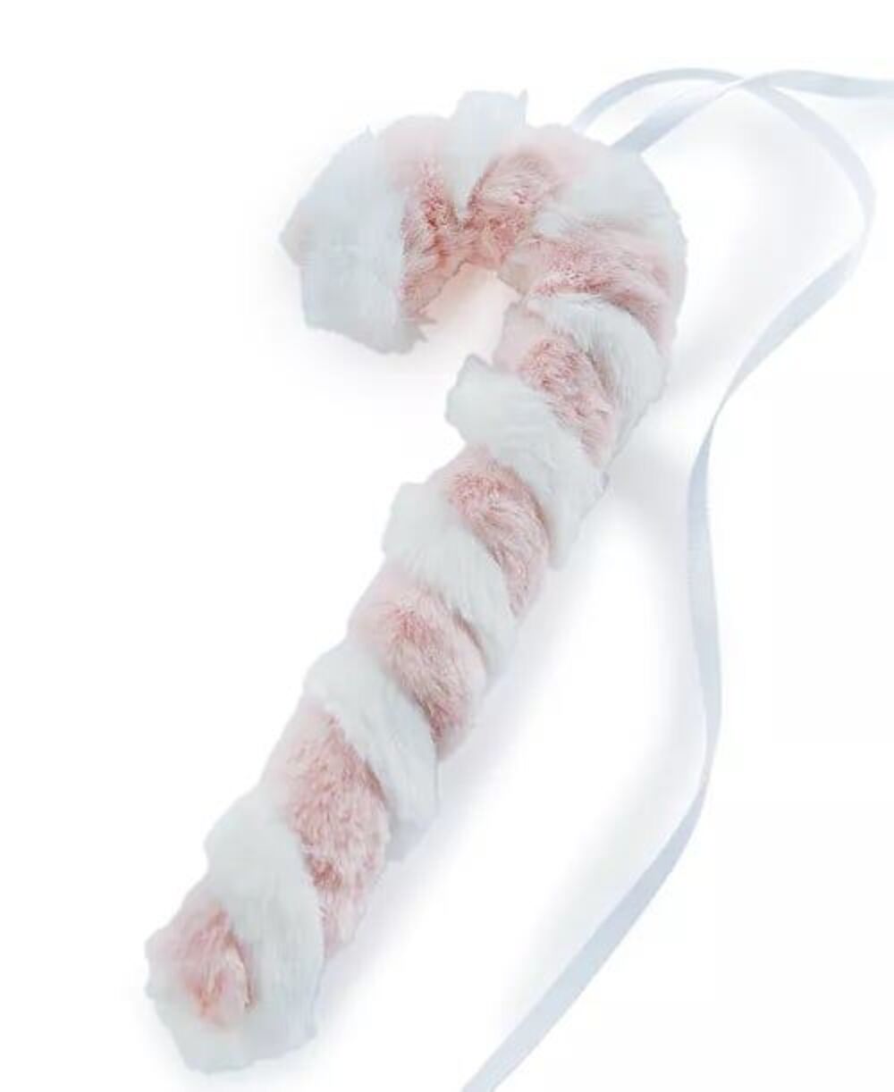 Macy’s Holiday Lane Sugar Plum Pink & White Candy Cane Ornament